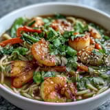 Asian Noodle Bowl with Shrimp