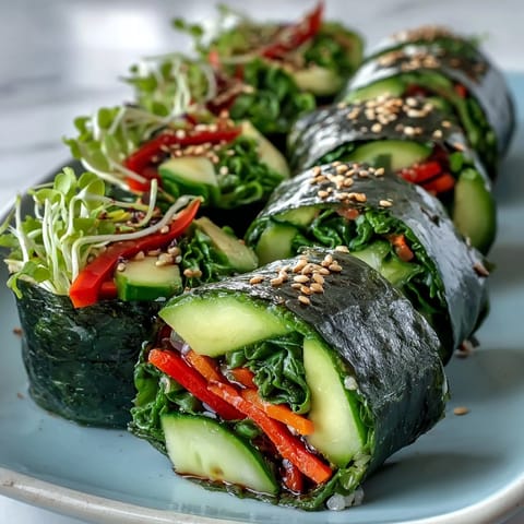 Vibrant nori rolls bursting with crisp vegetables and creamy avocado, ready for dipping.