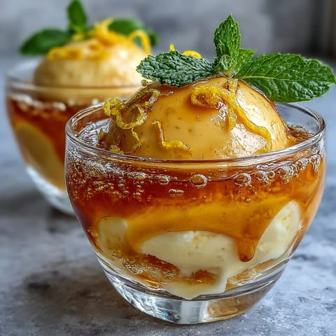 Limoncello Sorbet Float Drink