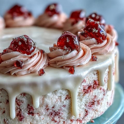 Bridal Shower Rosé Velvet Cake with stunning gold drip, delicious and festive.