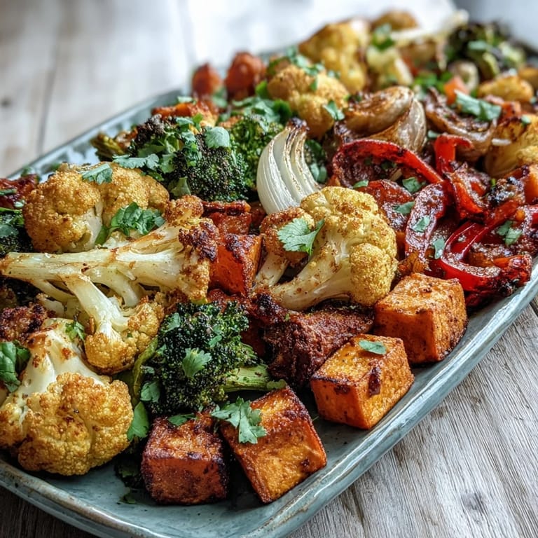 Golden anti-inflammatory turmeric roasted vegetables ready to serve, showcasing tender, colorful chunks.