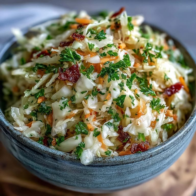 Crisp Sauerkraut Slaw, bursting with fresh vegetables and zesty dressing for any meal.