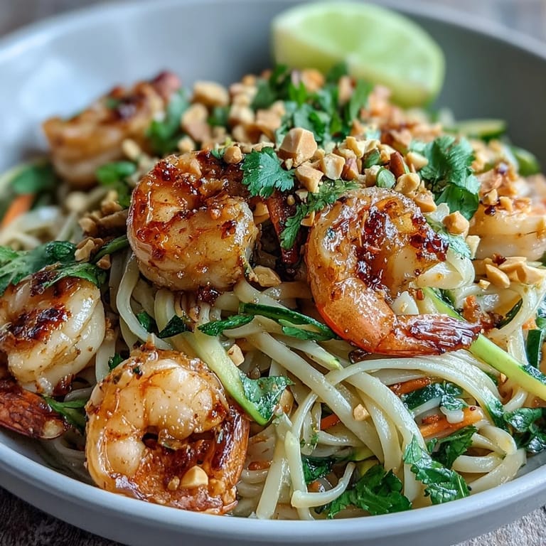 Fresh cilantro and chopped peanuts top the Asian Noodle Bowl, with lime wedges on the side for a bright squeeze.