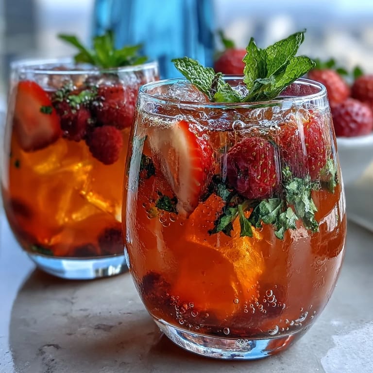 Refreshing lemonade bar featuring citrus slices, berries, and mint, inviting guests to mix their own perfect summer beverage.