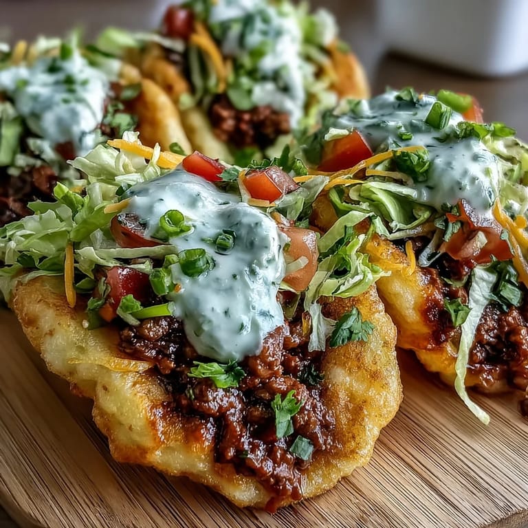 Low-carb cloud bread tacos filled with a hearty, spiced beef mixture.