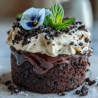 Mother's Day Flower Pot Brownies look like delicious chocolate soil topped with edible flowers.