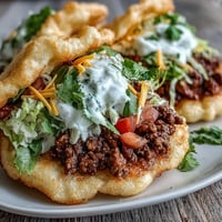Fluffy cloud bread tacos with savory seasoned beef and fresh toppings.